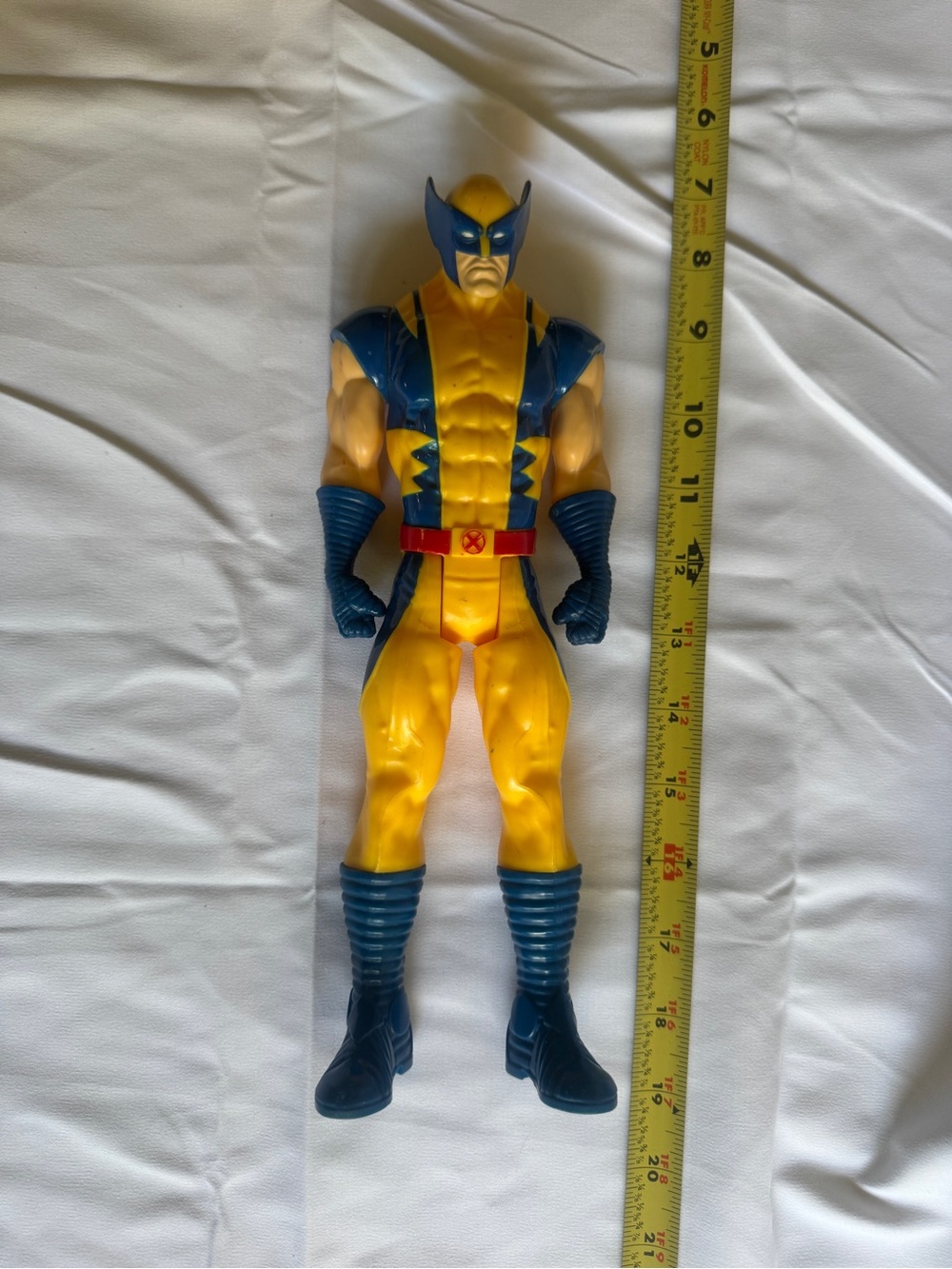 Wolverine Action Figure - Yellow & Blue Classic Costume 12”